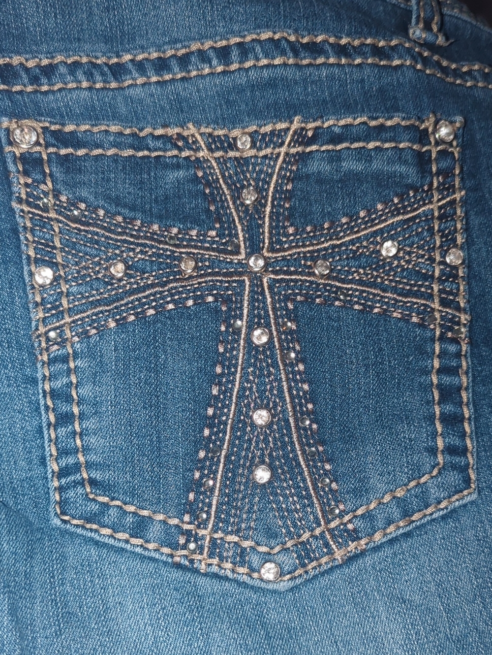 EARL JEAN Embellished Blue Jeans 24W